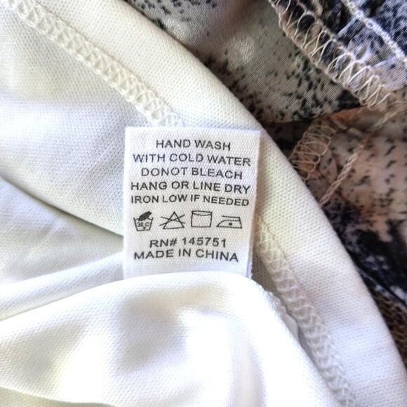 Altar'd State Animal Print Mini Dress Size Small Gray Ruffle Babydoll Bohemian - Picture 10 of 10